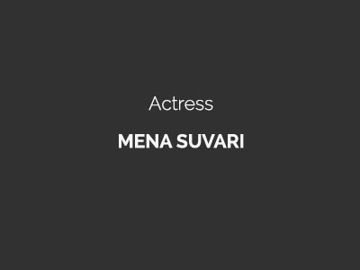 Actress Mena Suvari