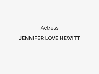 Actress Jennifer Love Hewitt